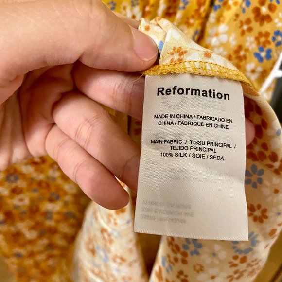 Reformation Kaye Floral-Print Silk Midi Dress NWT (Reformation) - Picture 5 of 9